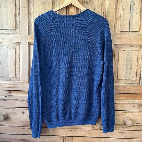 EDC Espirit Medium Blue Crewneck Textured Sweater‎ - Picture 6 of 9